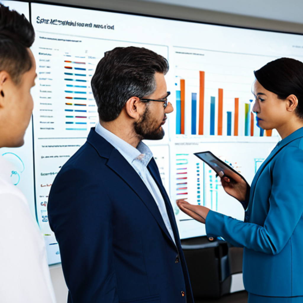 A diverse group of professional financial risk managers and data scientists, fully clothed in modest business suits, collaborating in a modern, well-lit conference room. They are gathered around a large interactive screen displaying sophisticated financial models and data visualizations. One person points thoughtfully at a complex graph, while others review digital reports on tablets, engaged in deep discussion and strategic problem-solving. The atmosphere is professional and collaborative, emphasizing human ingenuity augmented by technology. This image showcases their role as strategic advisors. safe for work, appropriate content, fully clothed, professional, perfect anatomy, correct proportions, natural pose, well-formed hands, proper finger count, natural body proportions, professional photography, high quality, studio lighting.