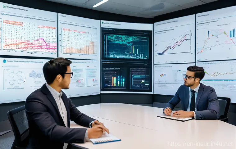 보험계리사와 유럽 시장 접근법 - **Prompt 1: Navigating Europe's Regulatory Landscape**
    "A diverse group of professional actuarie...