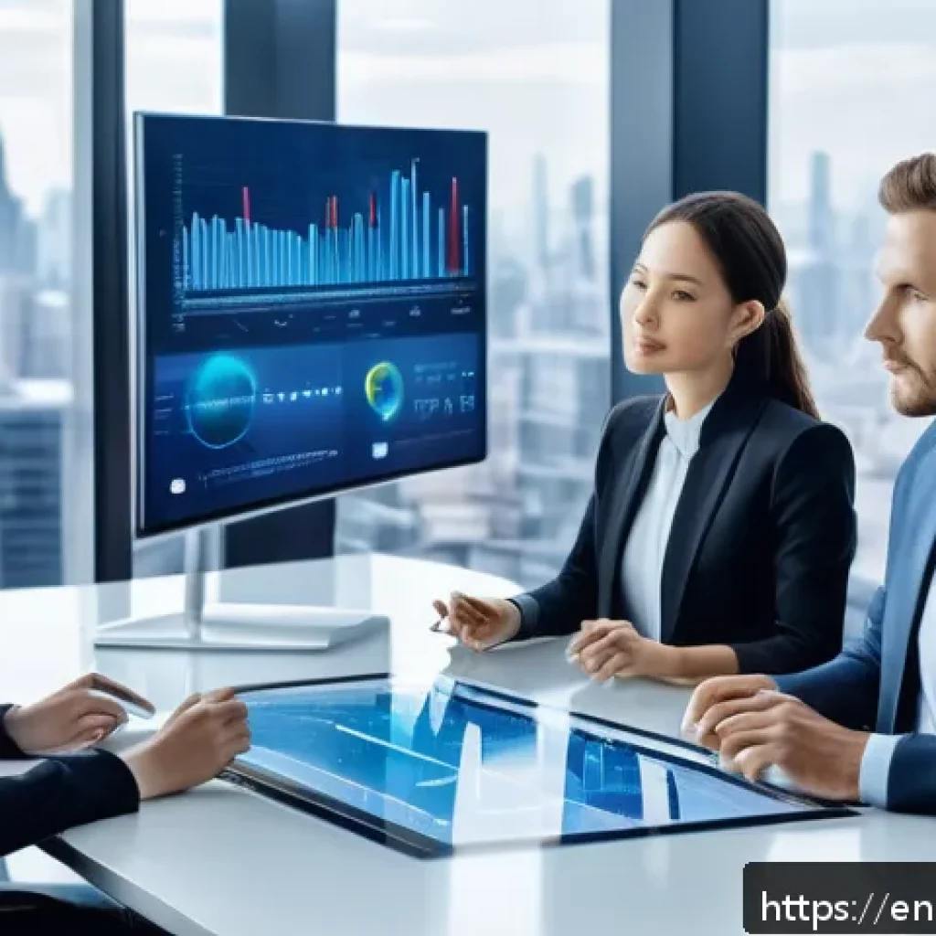 보험계리사와 비용 절감 사례 - A modern insurance office scene featuring a diverse team of actuaries analyzing large digital data d...