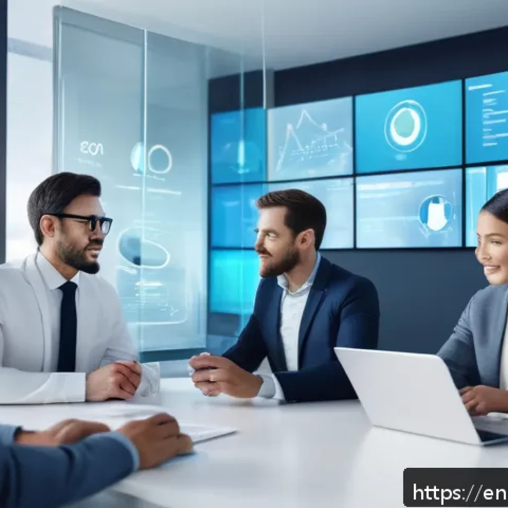 보험계리사와 보험산업 발전사 - A futuristic insurance office scene showing diverse actuaries and data scientists collaborating arou...