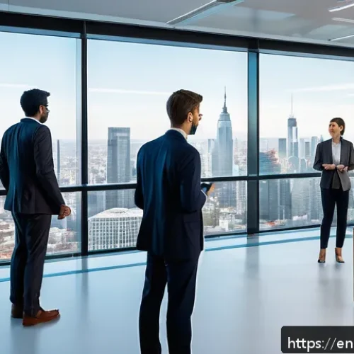 Home 33 보험계리사와 미래 산업 변화 - A futuristic office environment where a diverse team of actuaries and data scientists collaborate in...